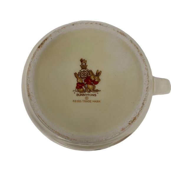 Royal Doulton Bunnykins bone china cup piano jump rope kids breakfast England - Picture 3 of 5